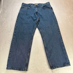 Blue Mountain Men's Jeans 36x30 Relaxed Fit Straight Leg Medium Wash Denim